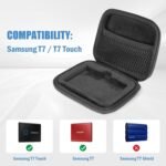 Protective Case for External SSD - Fits Samsung Portable SSD T7 | T7 Touch SSD 500GB 1TB 2TB USB 3.2 External Hard Drives - EVA Soft Travel Organizer - Perfect for Other Small Accessories - Image 4